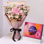 Blush Blooms With Cadbury Celebrations Box