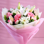 Blush Elegance New Year Flower Bouquet