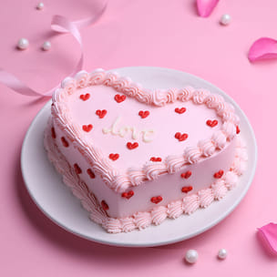 Blush Heart Chocolate Cake Blush of Valentine Love Choco Cake
