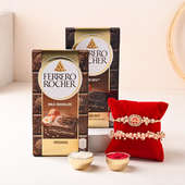 Bhaiya Bhabhi Rakhis With Ferrero Chocolate Send to UK