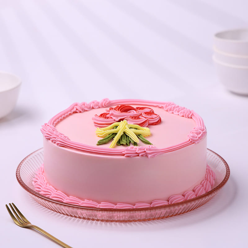 Blush Rose Bouquet Cake