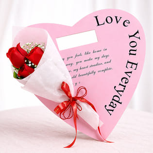 Blushing Love In Red Roses