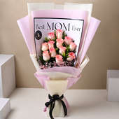 Blushing Pink Best Mom Bouquet