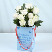 Blushing Roses For Husband