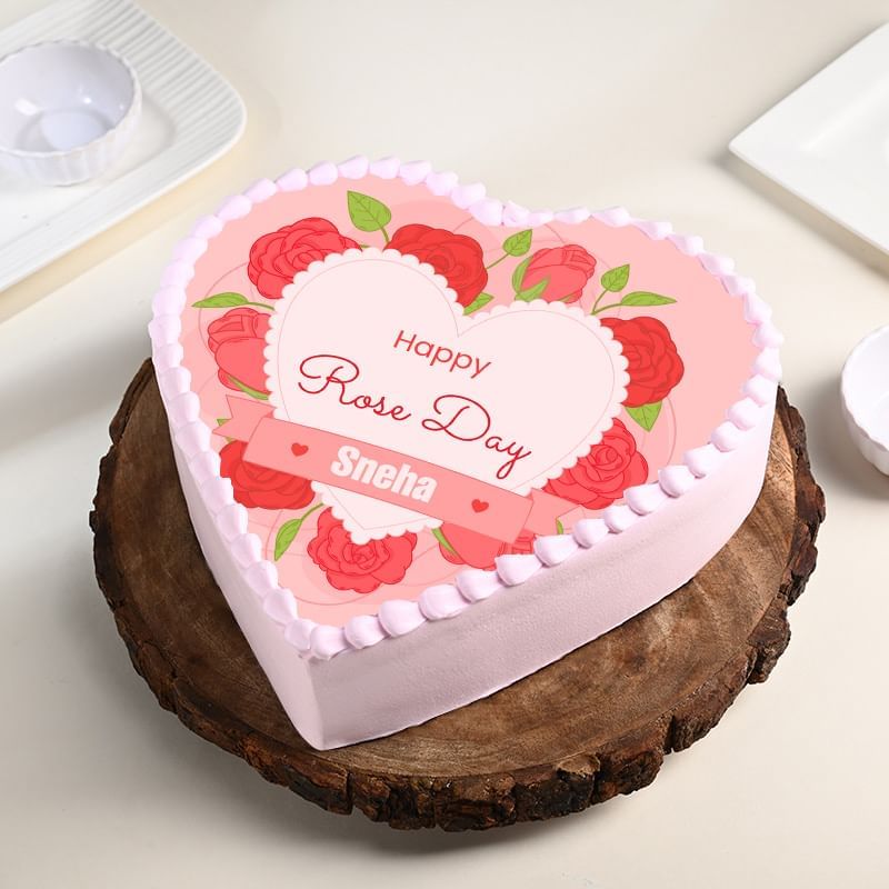 Blushing Roses Hearty Photo Cake