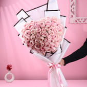 Blushing Roses Under A Veil