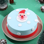 Blushing Santa Christmas Cake