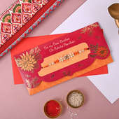Rakhi for Brother Combo of 1 Designer Rakhi With Greeting Card