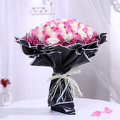 Radiance Of Romance In Pink N White Roses