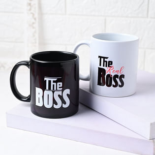 Boss vs Real Boss Couple Mug