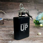 Bottoms UP Hip Flask Keychain | Personalised Keychain
