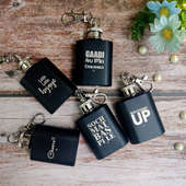 Bottoms UP Hip Flask Keychain | Personalised Keychain