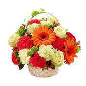 Bountiful Basket Of Seasonal Blooms