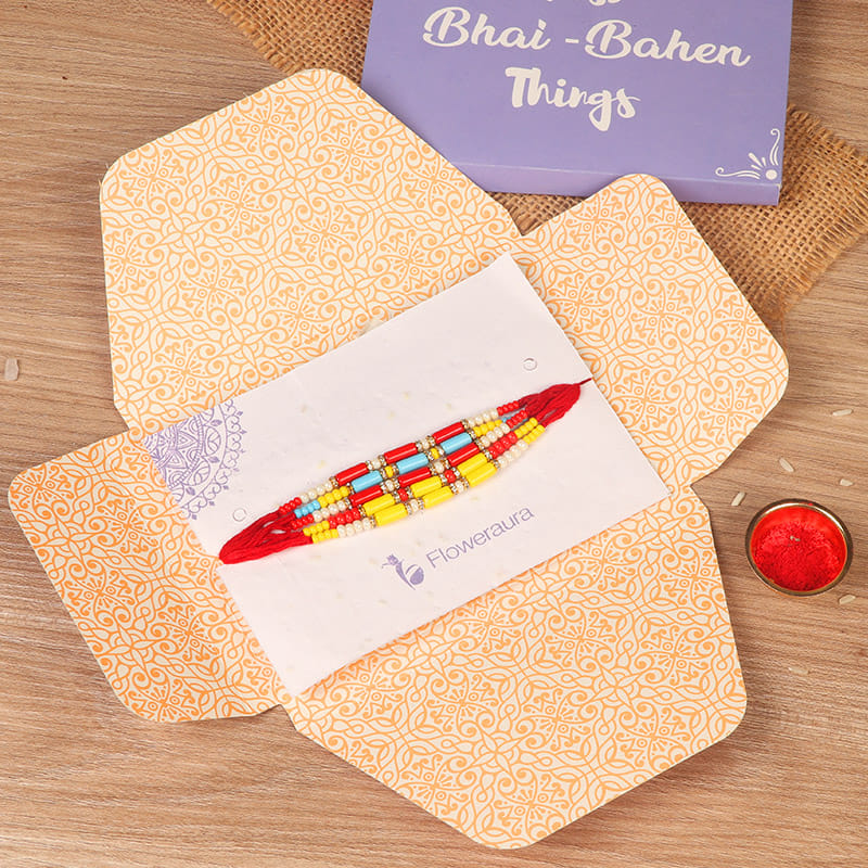 Bounty Beauty Beaded Rakhi Set