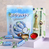 Bounty Miniature With Couple Rakhi