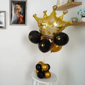 Bouquet Of Balloons With Crown