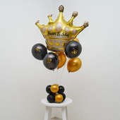 Bouquet Of Balloons With Crown