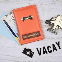 Custom Passport Wallet with Bow - Best New Year Gift