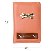 Dimension of Custom Passport Wallet with Bow