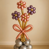 Bowed N Bloomed Chrome Balloon Decor