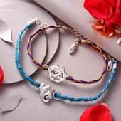 Bracelet Style SIlver Ganesha N Om Rakhis