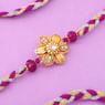 Braided Beauty Golden Floral Rakhi