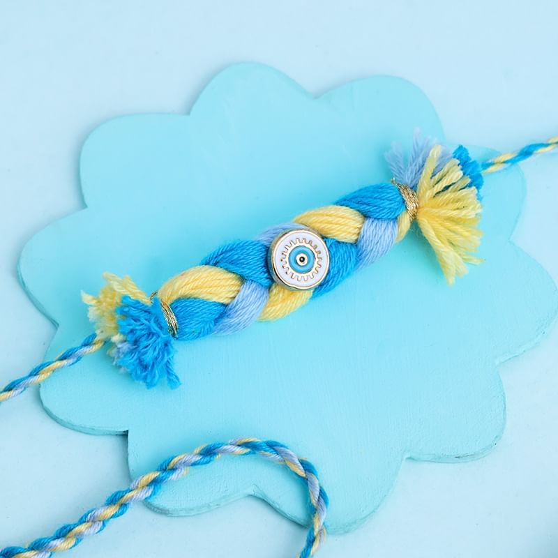 Braided Blessings Evil Eye Rakhi