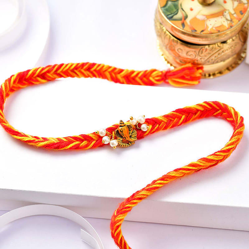 Braided Ganesha Rakhi With Figberry