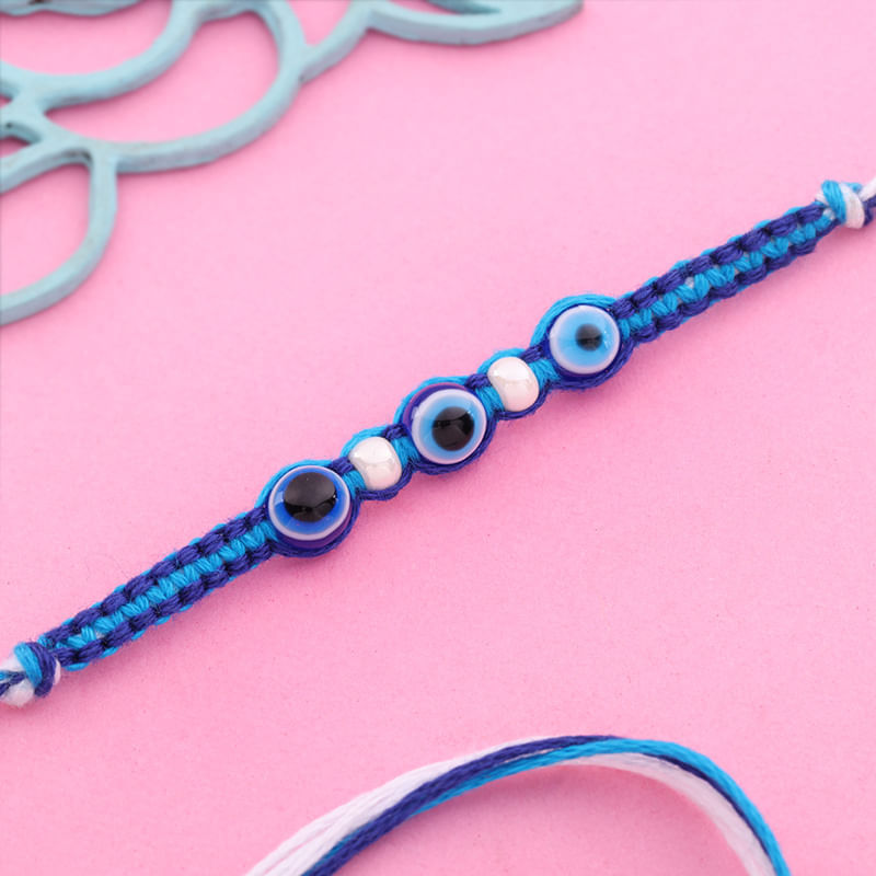 Braided Thread Evil Eye Rakhi