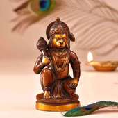 Brave Hanuman Brass Idol