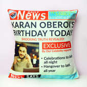 Printed Personalised Birthday Cushion