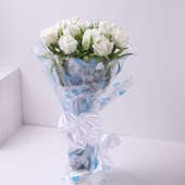 Breathtaking White Roses Bouquet