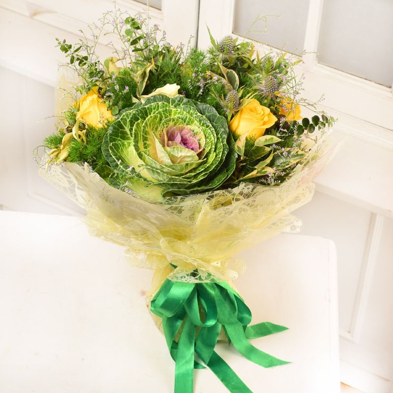 Yellow and White Rose Combo
