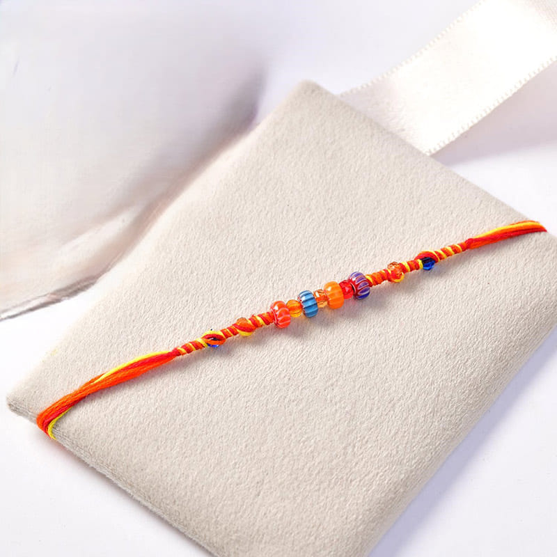Bright Beaded Rakhi With Blueberry Acai Chocolates