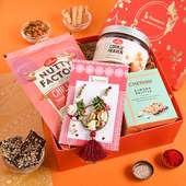 Buy Brittle N Cookies With Nut Mix N Couple Rakhi online For Bhaiya bhabhi