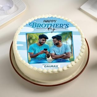 Brosome Brothers Day Photo Cake