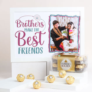 Photo Frame With Chocolates - Bhai Dooj Gifts For Brother