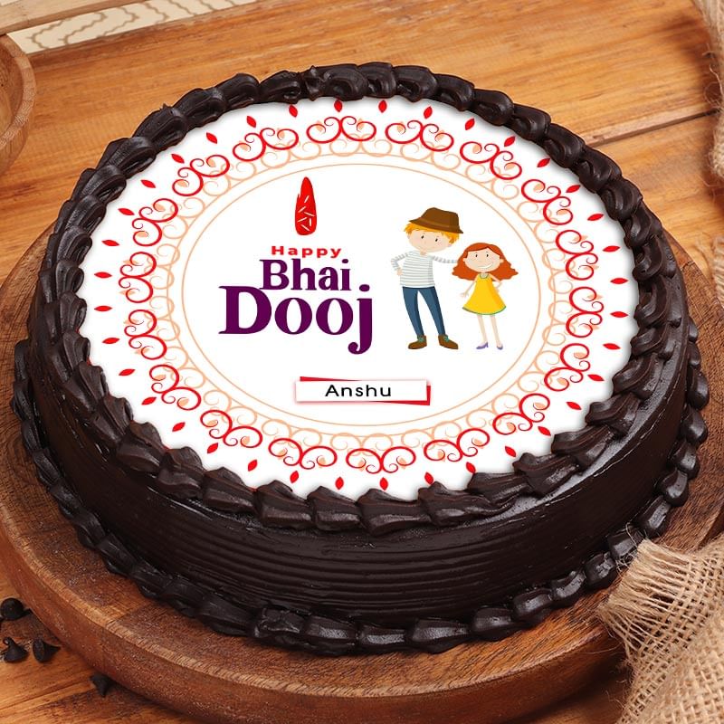 Bhai Dooj Poster Cake