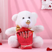 White Teddy Bear Combo Medium 12 Inch