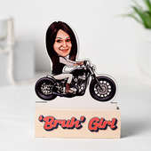 Bruh Bike Rider Caricature: Gifts for her
