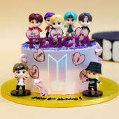 BTS Bangtan Boys Fondant Cake | BTS Army Cake