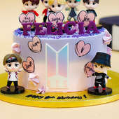 BTS Bangtan Boys Fondant Cake | BTS Army Cake