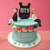 BTS Extravaganza Fondant Cake | BTS cakes online