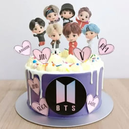 BTS Cake Online | Order BTS Theme Cakes for Girls - FlowerAura