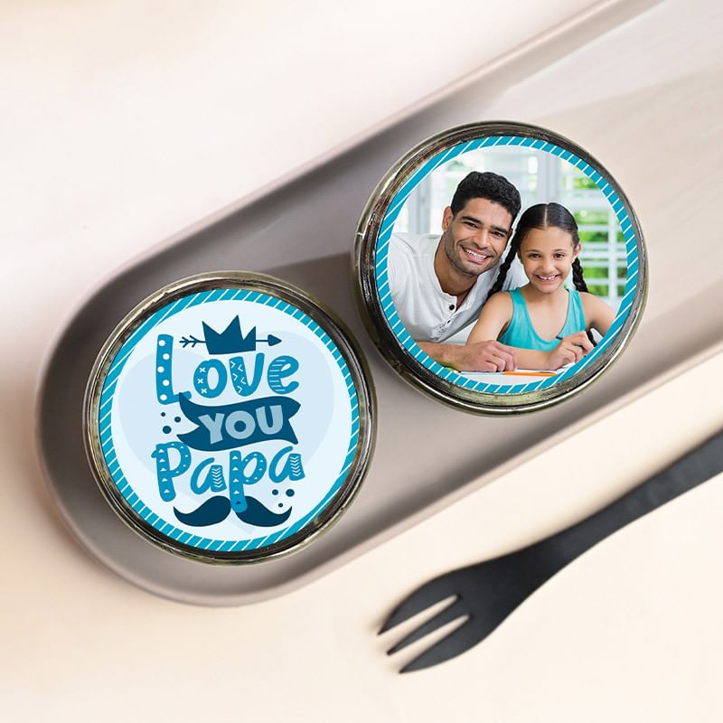 Admirable Papa Personalised Jar Cakes - Top View