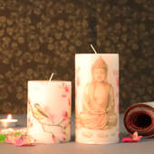 Lord Buddha Pillar Candles