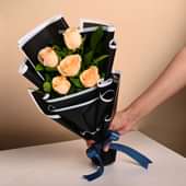 Bunch Of Peachy Roses