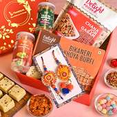 Order Bhaiya Bhabhi Rakhi Set online for Bhaiya bhabhi with Sweets in India