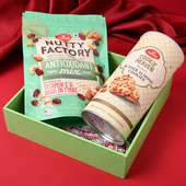 Send Butter Almond Cookies With Nut Mix Hamper Online