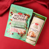 Order Butter Almond Cookies With Nut Mix Hamper Online